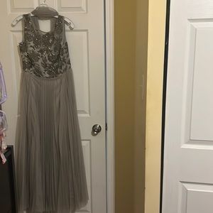 Beautiful gray/silver elegant wedding gown. From David Bridal collection